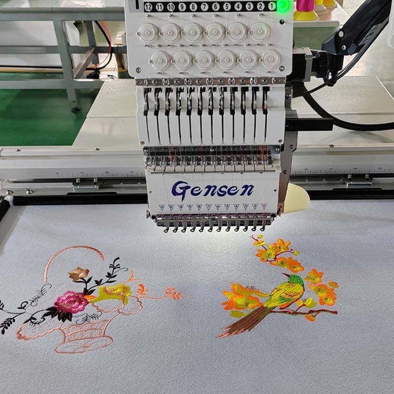 单头绣花机15针马头机500*350三合一平绣帽绣成衣绣大豪电脑自动