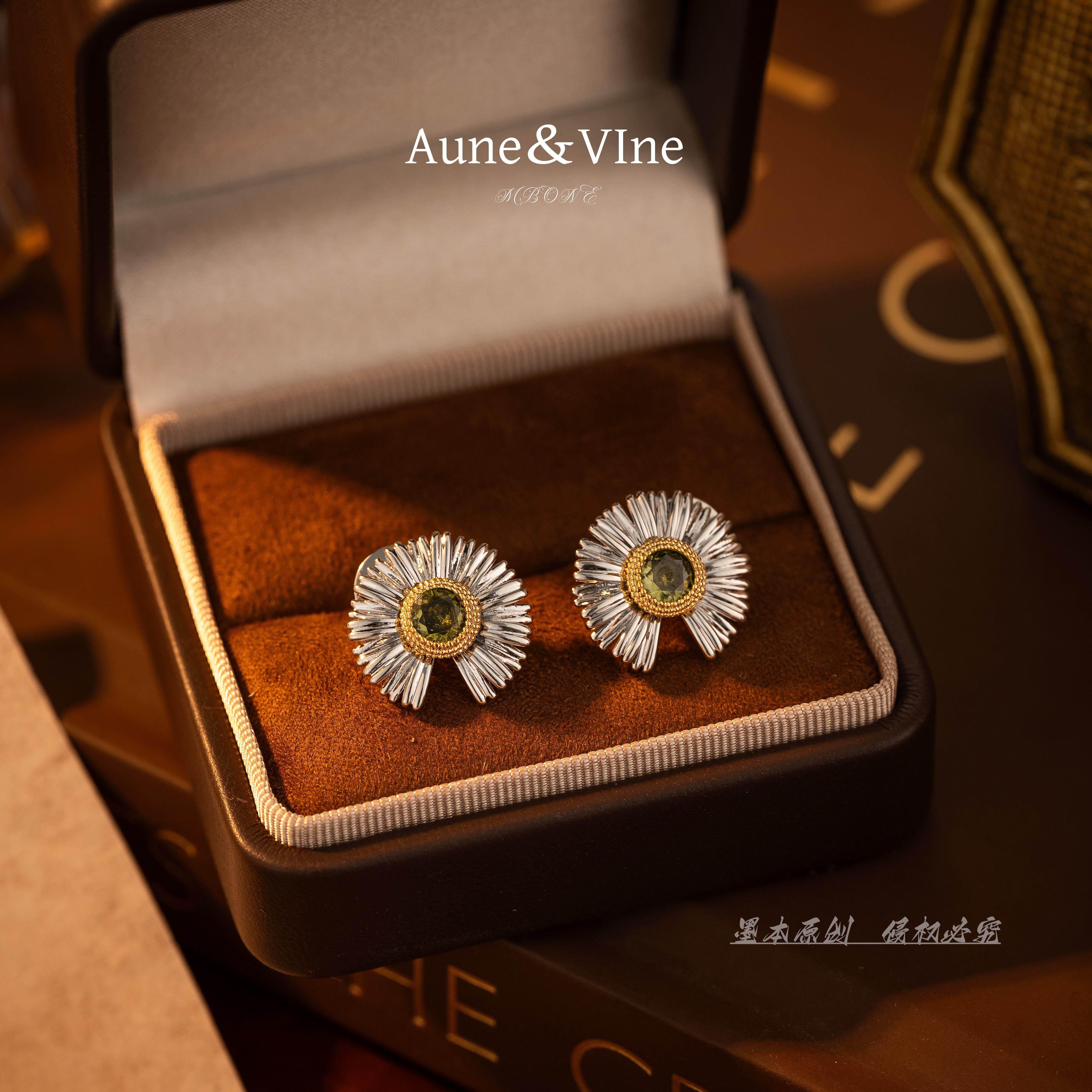 5107【橄榄雏菊】新款原创设计款大气简约纯银针向日葵耳钉耳饰,饰品/流行首饰/时尚饰品新,耳钉,淘宝优惠券,粉丝福利购,淘宝优惠卷