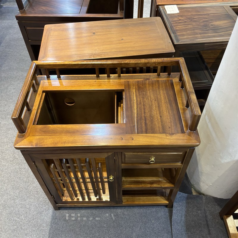 南美胡桃木茶水柜边柜餐边柜茶车置物架新中式小茶台茶边柜