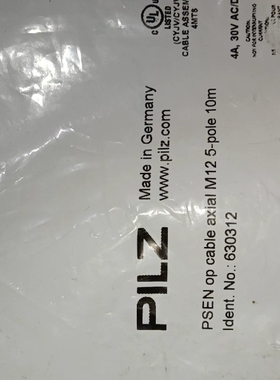 PILZ 630312 M12 5-pole 10m【议价】