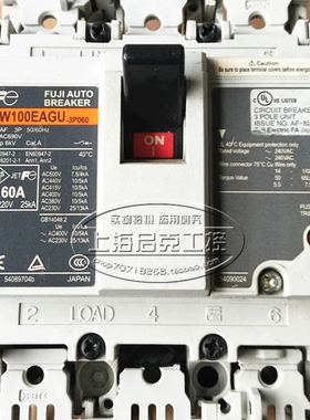 BW100EAGU 富士塑壳断路器 BW100EAGU 3P 60A