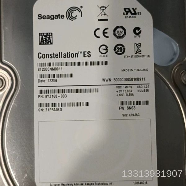 希捷 ST2000NM0011  2T 3.5寸7.2K S议价也可维修