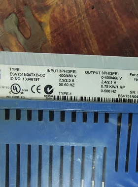 ESV751N04TXB-CC，伦茨输入400/480V三相【议价】