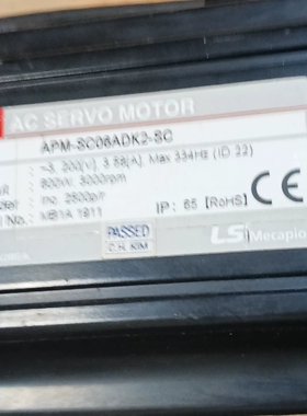 议价LS伺服电机APM-SC06ADk2-Sc 拆机 好 实物