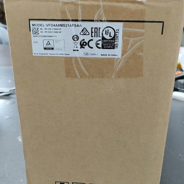 全新台达变频器VFD4A8MS21AFSAA，带滤波器
