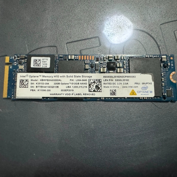 Intel Optane H10 512G固态硬盘，32G傲
