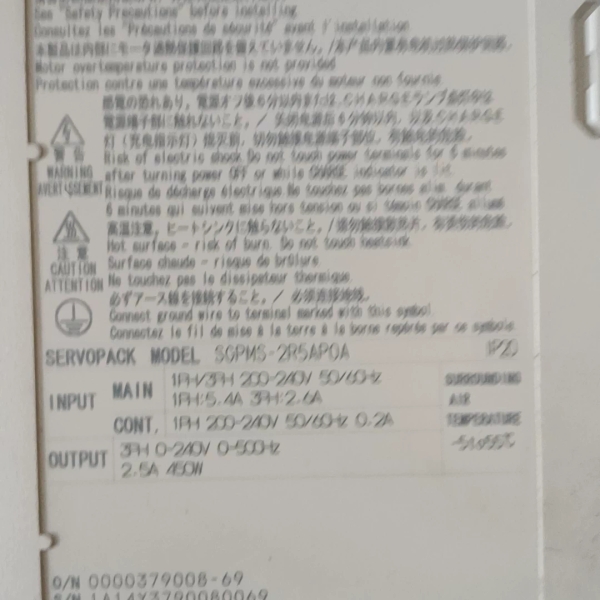 SGPMS-2R5APOA拆机安川驱动器
