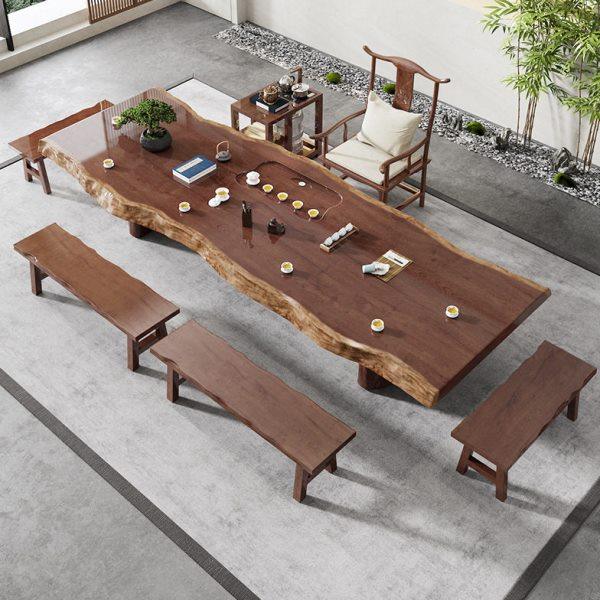 新中式实木大板茶桌椅组合家用泡茶台禅意功夫公茶室客厅茶桌,商业/办公家具,茶台/茶桌,淘宝优惠券,粉丝福利购,淘宝优惠卷