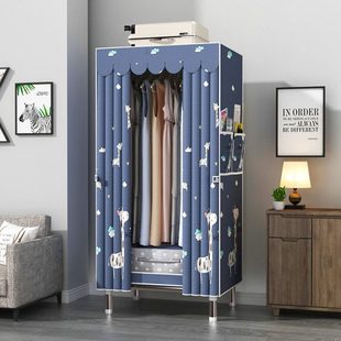 简易衣柜布衣柜加厚全钢架组装衣柜家用卧室2024新款爆款结实耐用