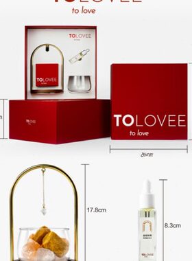 ToLovee心尖香薰植物精油扩香晶石摆件室内持久香氛礼盒生日礼物
