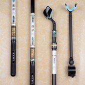 湛泸新款 炮台碳素超轻极硬钓鱼支架1.4米伸缩定位黑坑鲤鱼架杆2.1