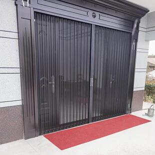 金刚网万向轮高铁轨折叠纱门入户门防盗防蚊防鼠别墅铜门铝合金