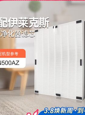 适配伊莱克斯空气净化器过滤网CN500AZ过滤芯EL022/EL023集尘除醛
