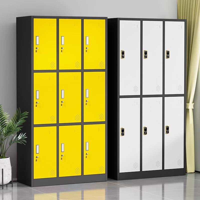 彩色更衣柜员工储物柜游泳馆瑜伽室健身房密码感应锁换衣柜存放柜