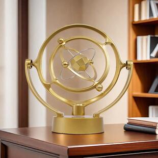 地球天体永动仪轻奢高端物理永动机不停创意摇摆摆件工艺品牛顿摆