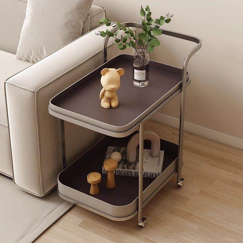 现代轻奢客厅马鞍皮边几沙发边柜移动置物架大容量推车阳台小茶几,住宅家具,移动边几/推车,淘宝优惠券,粉丝福利购,淘宝优惠卷