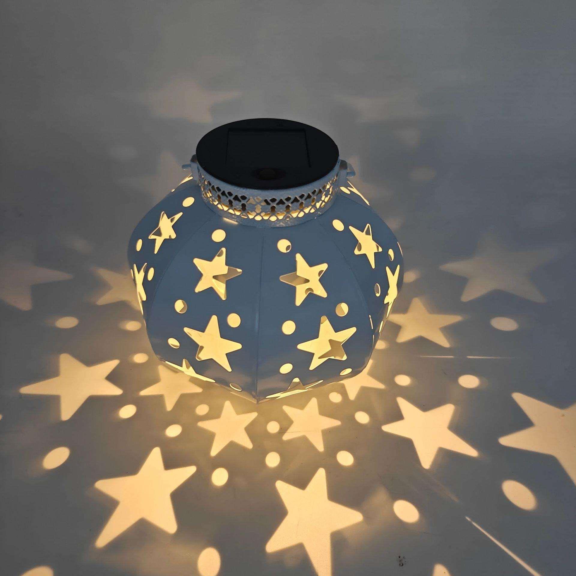 新款太阳能铁艺星星小夜灯户外庭院防水装饰阳台花园景观氛围草坪