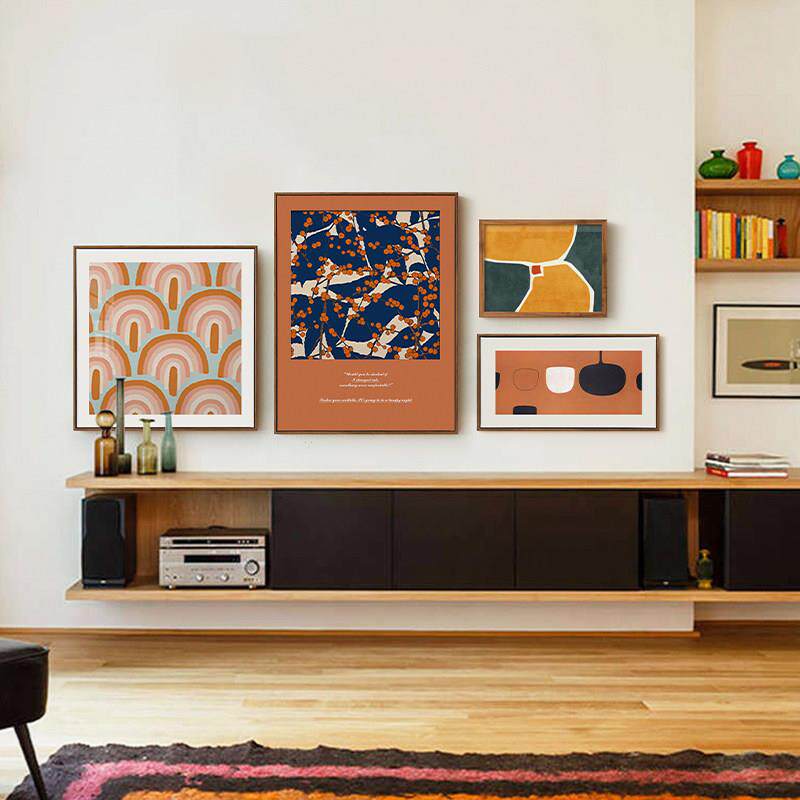 沙发背景墙面装饰画客厅餐厅轻奢简约现代免打孔壁画北欧风格挂画