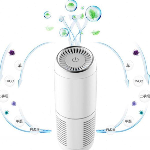 2024跨境新款空气净化器车载负离子小型桌面净化器汽车用氧吧