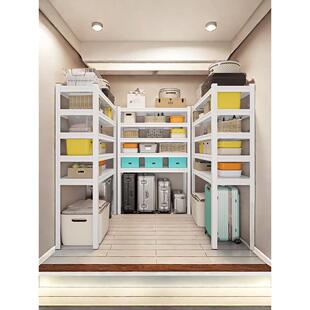 家用下空式置物架货架行李箱收纳架多层落地地下室仓库储藏室架子