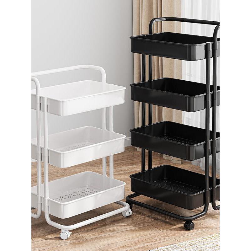 移动客厅小推车置物架卧室落地多层零食收纳层架子厨房多功能置物