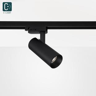家用三線led軌道射燈cob明裝 店商用 白色黑色背景墻導(dǎo)軌燈服裝