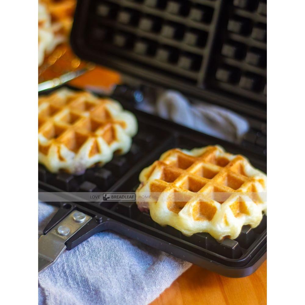 双头燃气华夫饼模 格子松饼不粘烤盘diy 糕点家用早餐锅 烘焙工具