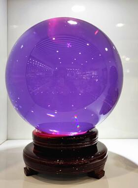 精品紫色水晶风水球招财旺运客厅玄关卧室办公桌乔迁家居镇宅摆件