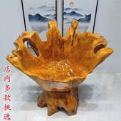 原木根雕靠背椅全实木头凳树根主人转椅中式 家用客厅大小特价 阳台