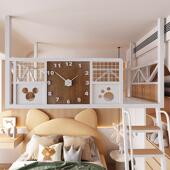 小户型阁楼式 床铁艺省空间高架床复式 悬挂空中吊顶单上层上铺吊床