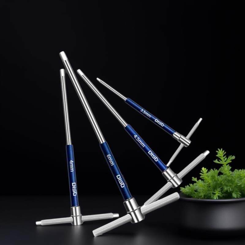 内六角扳手2.5 3 4 6 8/10mm加长六方高速旋转移动单个T型滑杆