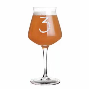 3泉精酿啤酒杯3Fonteinen特酷杯直身杯子三泉高脚杯可定制LOGO