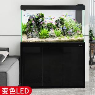 免换水客厅玻璃水族箱热带小型家用下过滤底滤鱼缸 森森大型鱼缸