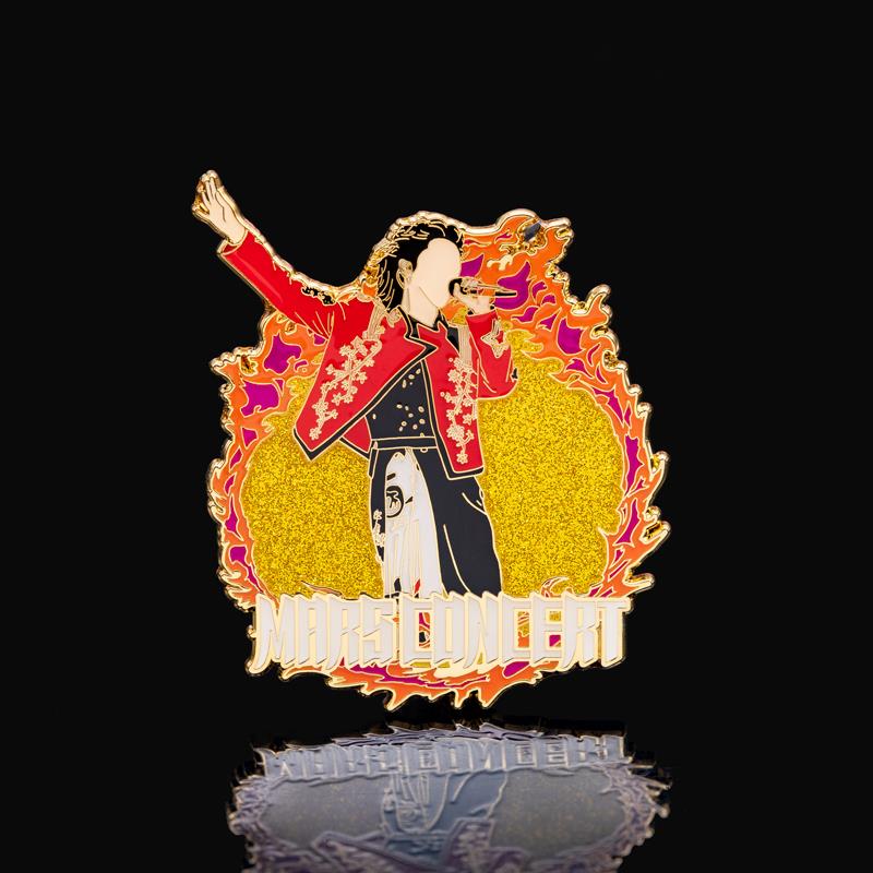 华晨宇周边花火辉映金属徽章胸针火星演唱会应援小卡代言同款礼物