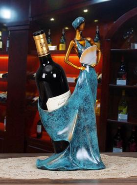 红酒架摆件 酒柜装饰品摆件家用欧式创意酒架酒瓶架现代简约客厅