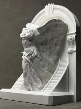 胜利女神覆古桌面艺术雕塑书架酒柜商业软装摆件书靠扩香石礼物