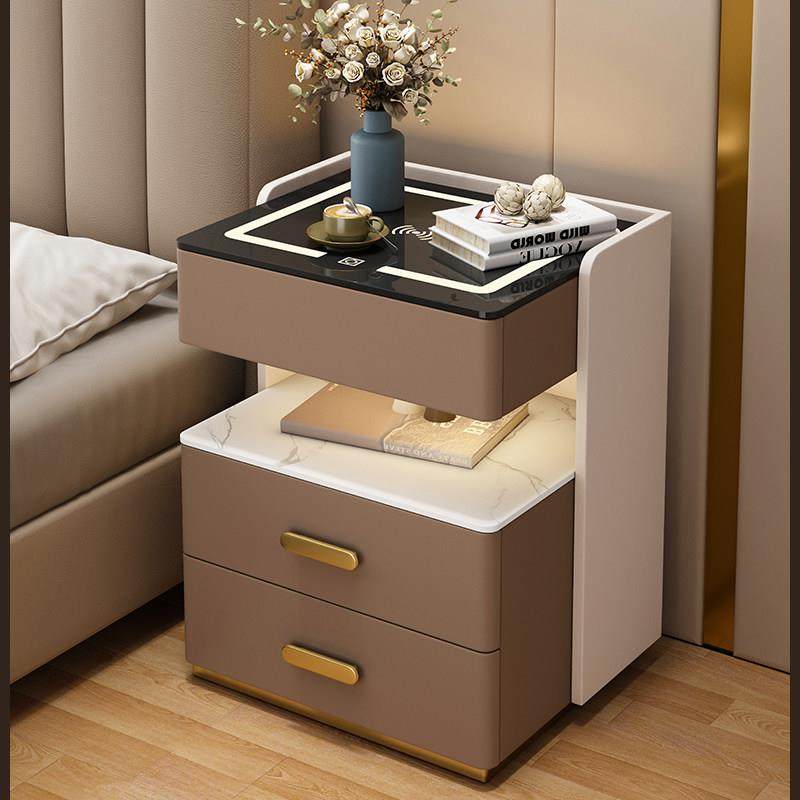 智能床头柜多功能实木轻奢卧室免安装充电收纳床边柜,住宅家具,床头柜,淘宝优惠券,粉丝福利购,淘宝优惠卷