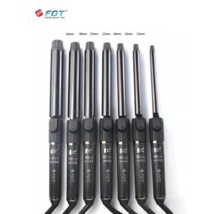 Fbt卷发棒波浪大卷曲内扣旋转手柄化妆师理发店专用加热快速卷发