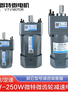 VTV微特微电机 6W-250W调速定速三相马达 YN70/80/90/100交流220V