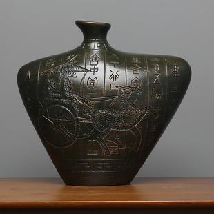 陶瓷玄关酒柜复古风书柜博古架小摆件装 新中式 饰品客厅家居工艺品