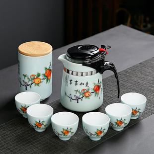 青瓷飘逸杯泡茶壶过滤内胆茶水分离家用陶瓷冲茶器功夫茶具杯套装