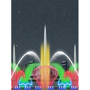 承揽广场音乐喷泉水景喷头设备鱼池旱喷控制生产水幕电影制作厂家