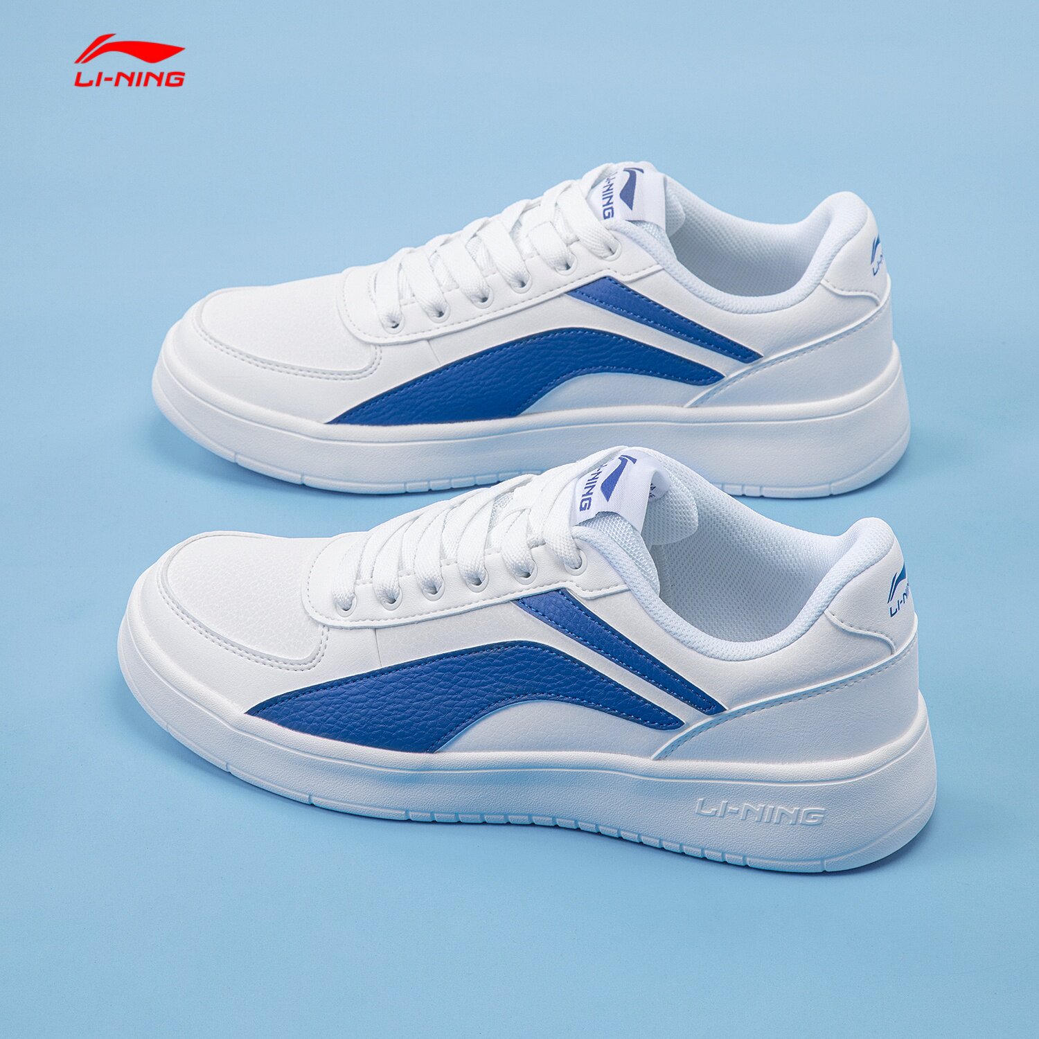 李宁板鞋男鞋男款2026新款白色低帮小白鞋轻便舒适男士休闲运动鞋