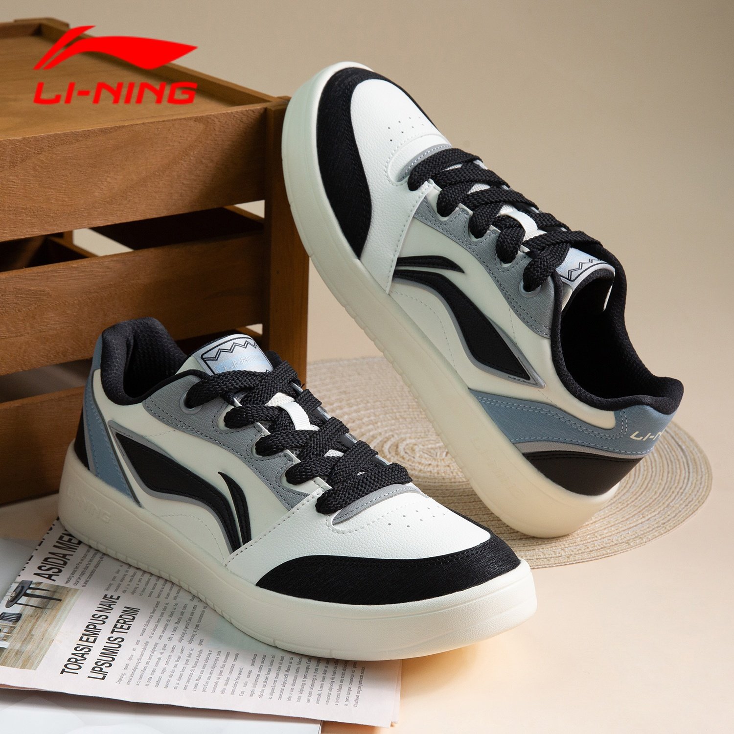 李宁元宝V3板鞋男鞋2026新款百搭轻便厚底软底耐脏男士低帮休闲鞋,运动鞋new,板鞋,淘宝优惠券,粉丝福利购,淘宝优惠卷