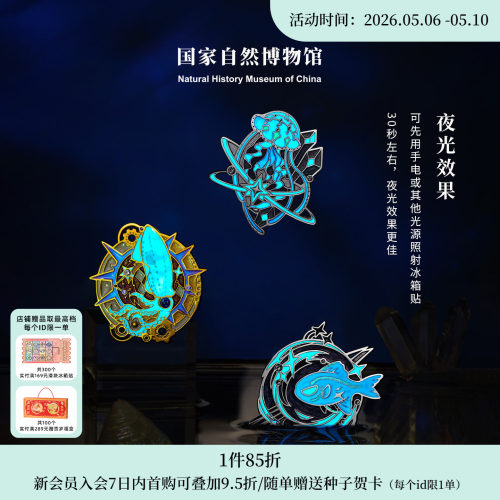 国自博海洋夜行者夜光徽章冰箱贴