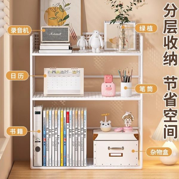 桌上书架桌面置物架公桌收纳餐桌宿舍书桌多层小层架工位分层柜