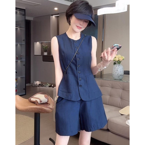 夏季小个子显瘦减龄套装女两件套