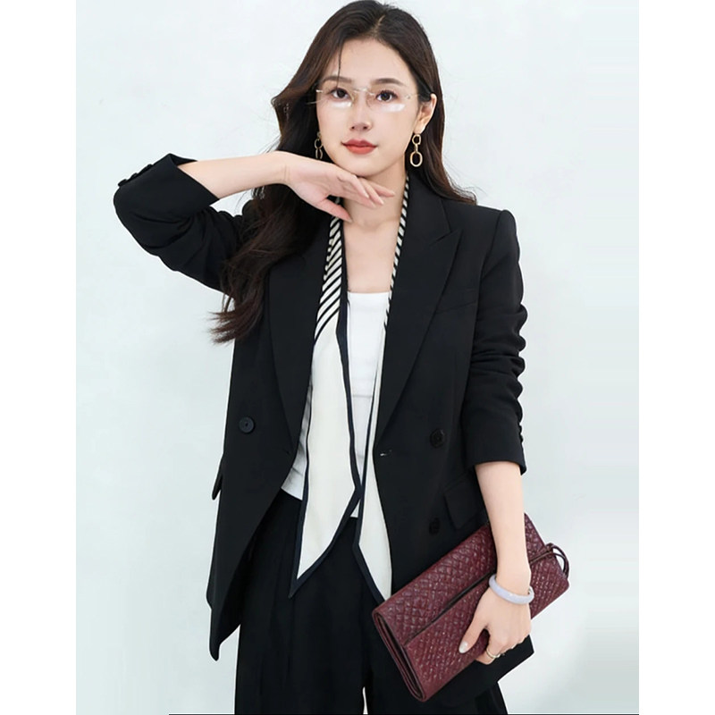 2026年春装新款老钱风气质显瘦西装外套女高级感轻职长袖西服上衣