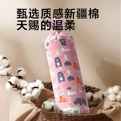 婴儿安抚枕长条新生儿宝宝侧睡觉神器圆柱抱枕防惊跳吓定型荞麦芯