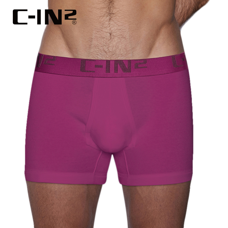 C-IN2新品内裤男短裤纯棉吸汗低腰U凸性感平角裤 4034ER